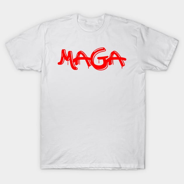 MAGA Graffiti T-Shirt by woundedduck